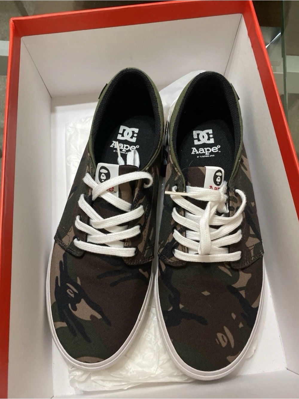 Aape By A Bathing Ape x DC Skateboard Shoes Sneakers Camo Men’s Size 10